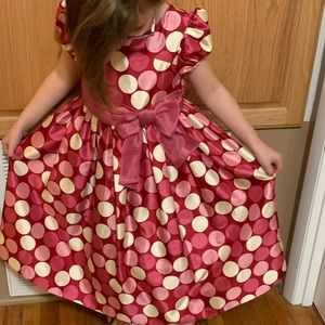 Bonnie Jean Pink Silk type dress, Size 8